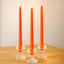 10-Pack Taper Candles Premium Wax Design Orange - Unscented Candles for Upscale Settings 10"