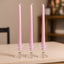 10-Pack Taper Candles Premium Wax Design Pink - Unscented Candles for Upscale Settings 10"