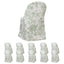 10 Pack Polyester Chair Covers for Folding Chairs â€“ White Dusty Sage Green French Toile Pattern, Reusable Stain-Resistant Slip-On Slipcovers