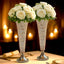 2-Pack Crystal Beaded Trumpet Vase Set Gold - Table Centerpiece for Stylish Decor 22"