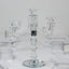 Crystal Taper Candle Holder with 3 Arms & Hanging Pendants â€“ Elegant Table Centerpiece, 14"