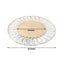 2 Pack 14" Crystal Pendant Metal Charger Plates â€“ Gold Mirror Glass Decorative Round Table Chargers