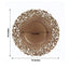 6-Pack Acrylic Round Charger Plates 13" in Brown / Brushed Gold with Vintage Floral Carved Rim, Event Tabletop Decorative Charger Tableware