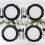 10 Pack Economy Reef Plastic Charger Plates â€“ 13" Black Dinner Plate Chargers for Weddings, Parties & Catering