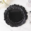 10 Pack Economy Reef Plastic Charger Plates â€“ 13" Black Dinner Plate Chargers for Weddings, Parties & Catering