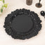 10 Pack Economy Reef Plastic Charger Plates â€“ 13" Black Dinner Plate Chargers for Weddings, Parties & Catering