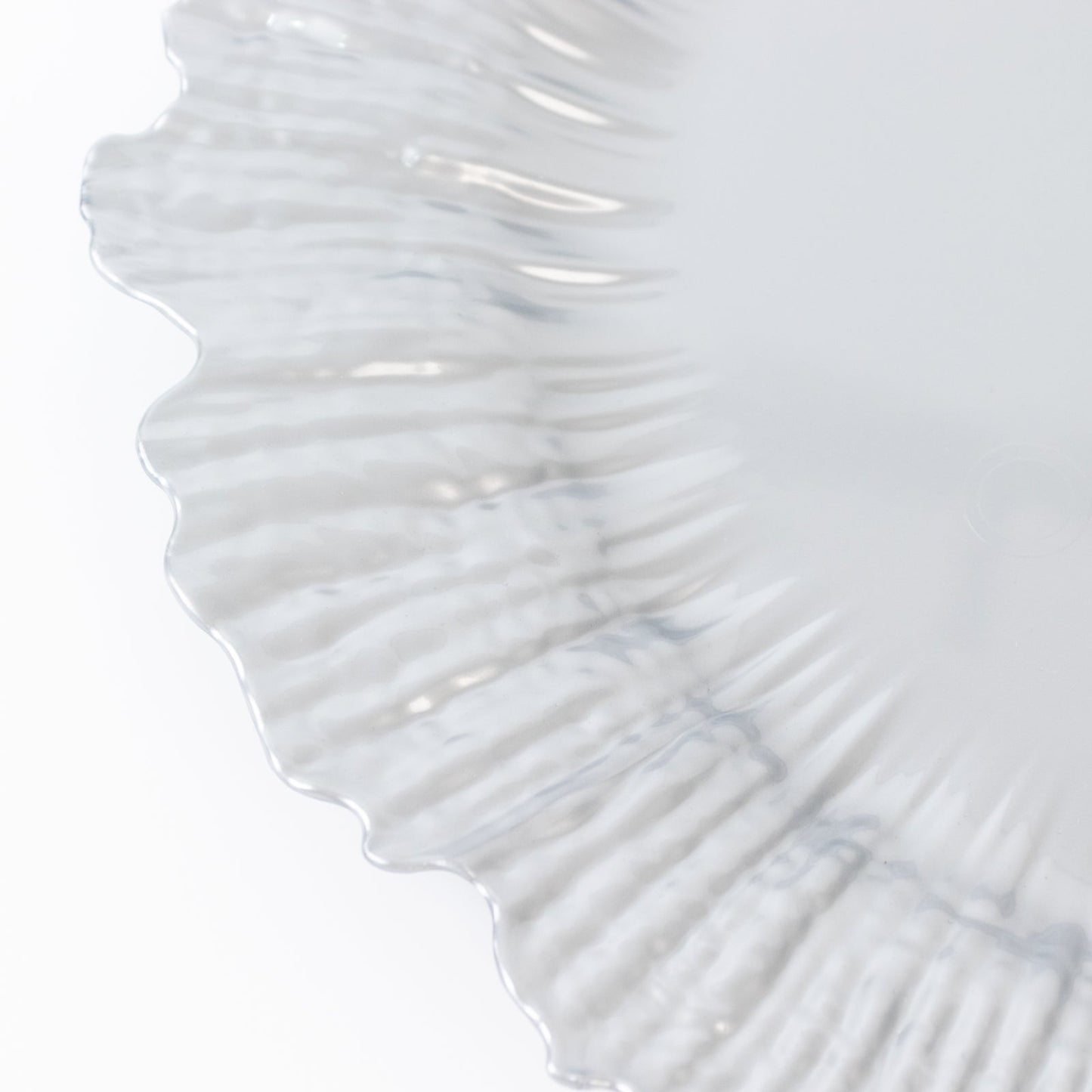 10 Pack Economy Reef Plastic Charger Plates â€“ 13" Silver Dinner Plate Chargers for Weddings, Parties & Catering