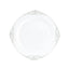 20-Pack Economy Plastic Round Charger Plates 13" in Clear with Silver Embossed Baroque Rim, Stylish Dinner Party Serving Plates
