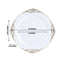 20-Pack Economy Plastic Round Charger Plates 13" in White with Gold Embossed Baroque Rim, Stylish Dinner Party Serving Plates