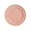 10-Pack Economy Round Plastic Charger Plates 13" in Dusty Rose with Gold Beaded Rim, Stylish Dinner Party Serving Plates