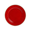 10-Pack Economy Round Plastic Charger Plates 13" in Red with Gold Beaded Rim, Stylish Dinner Party Serving Plates