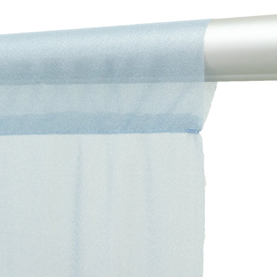 Sheer Backdrop Curtain Panel 5ft Ã— 10ft Dusty Blue â€“ Wedding Arch Drape with Rod Pocket