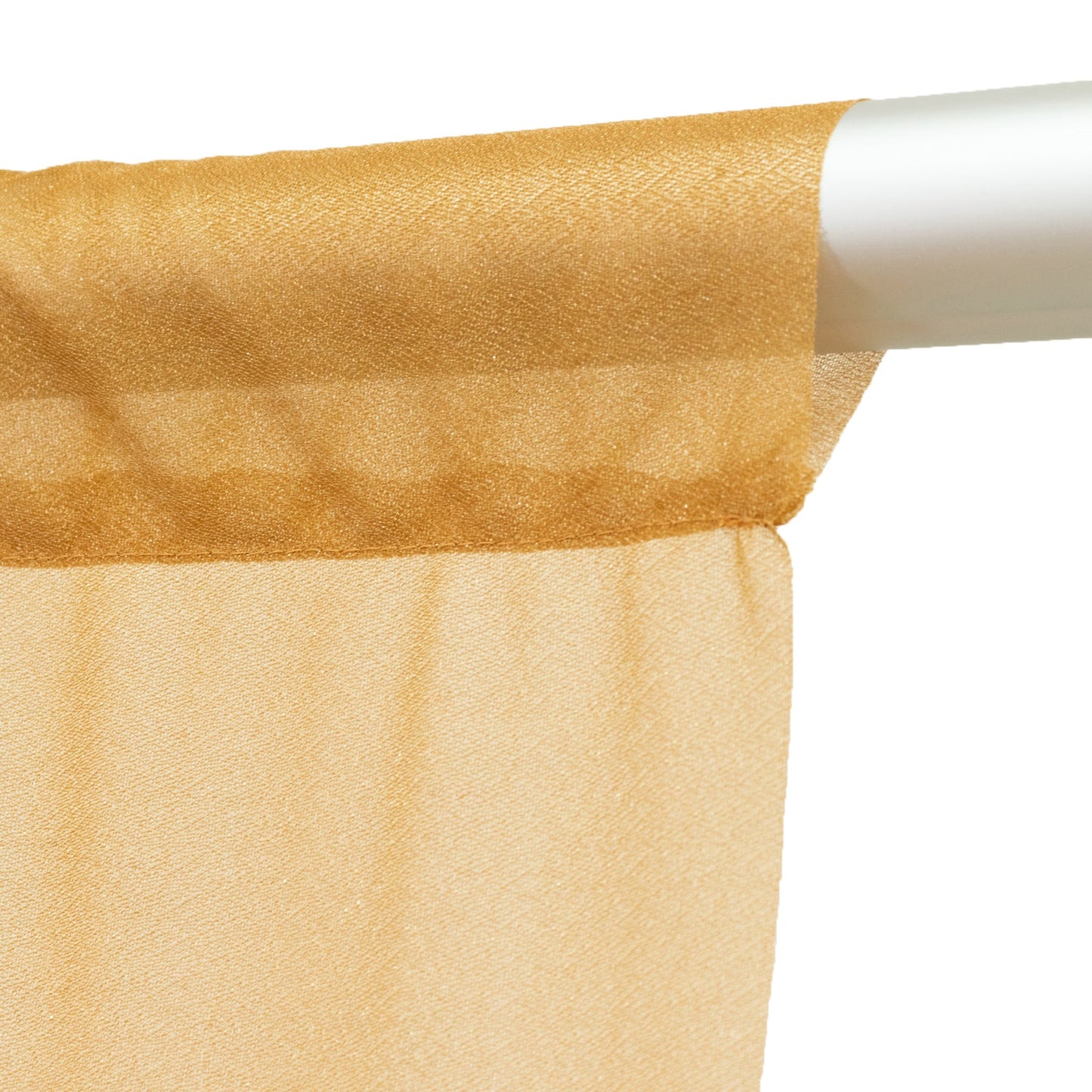 Sheer Backdrop Curtain Panel 5ft Ã— 10ft Gold â€“ Wedding Arch Drape with Rod Pocket