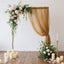 Sheer Backdrop Curtain Panel 5ft Ã— 10ft Gold â€“ Wedding Arch Drape with Rod Pocket
