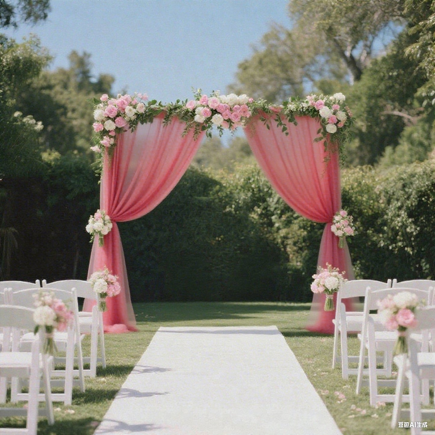 Sheer Backdrop Curtain Panel 5ft Ã— 10ft Mauve Cinnamon Rose â€“ Wedding Arch Drape with Rod Pocket