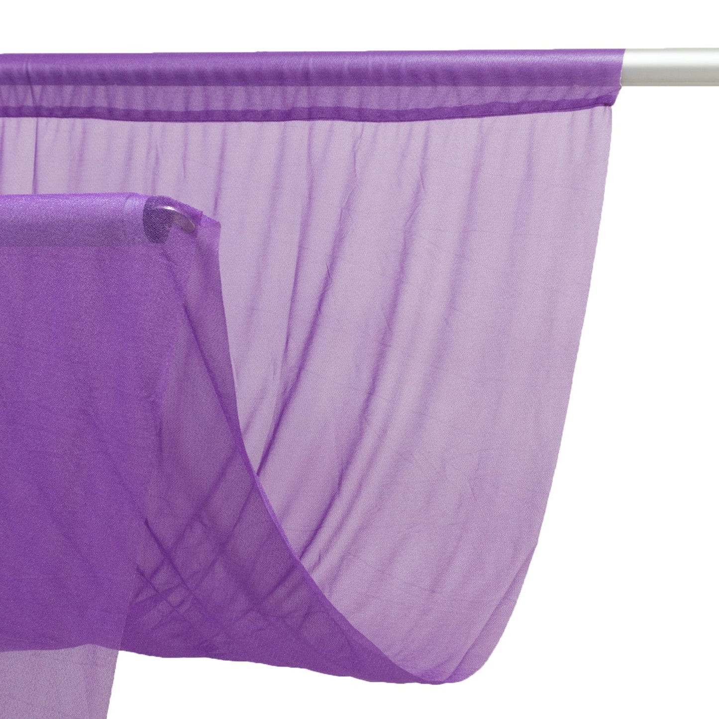 Sheer Backdrop Curtain Panel 5ft Ã— 10ft Purple â€“ Wedding Arch Drape with Rod Pocket