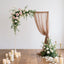 Sheer Backdrop Curtain Panel 5ft Ã— 10ft Taupe  â€“ Wedding Arch Drape with Rod Pocket