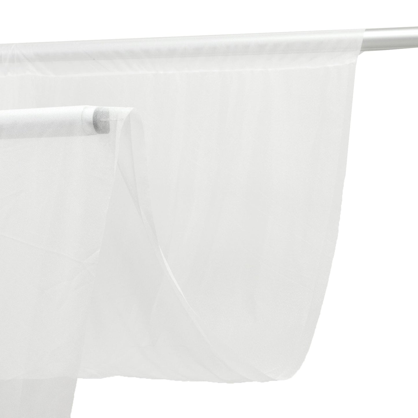 Sheer Backdrop Curtain Panel 5ft Ã— 10ft White â€“ Wedding Arch Drape with Rod Pocket