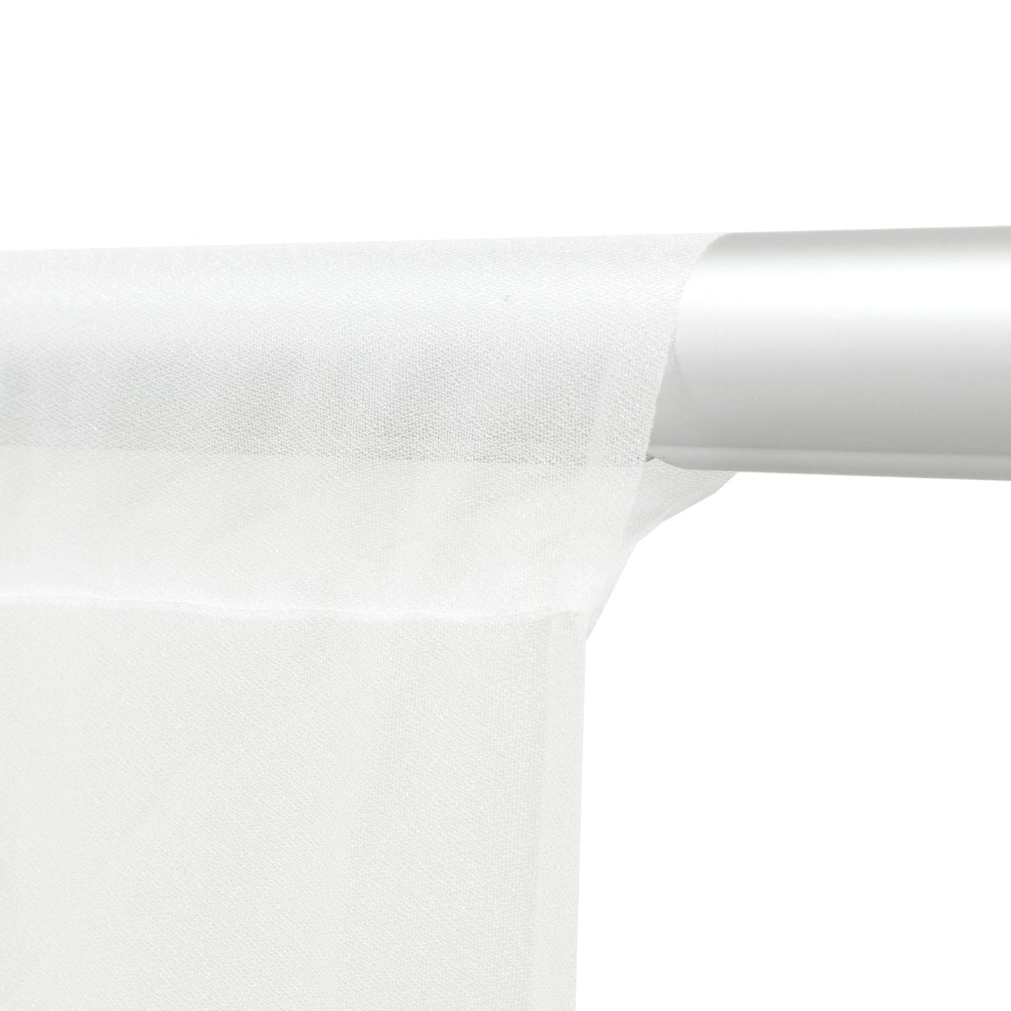 Sheer Backdrop Curtain Panel 5ft Ã— 10ft White â€“ Wedding Arch Drape with Rod Pocket