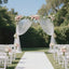 Sheer Backdrop Curtain Panel 5ft Ã— 10ft White â€“ Wedding Arch Drape with Rod Pocket