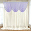 4ft x 4ft Sheer Chiffon Backdrop Valance Drapes â€“ Lavender Lilac Curved Swag Topper Panel
