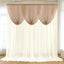 4ft x 4ft Sheer Chiffon Backdrop Valance Drapes â€“ Taupe Curved Swag Topper Panel