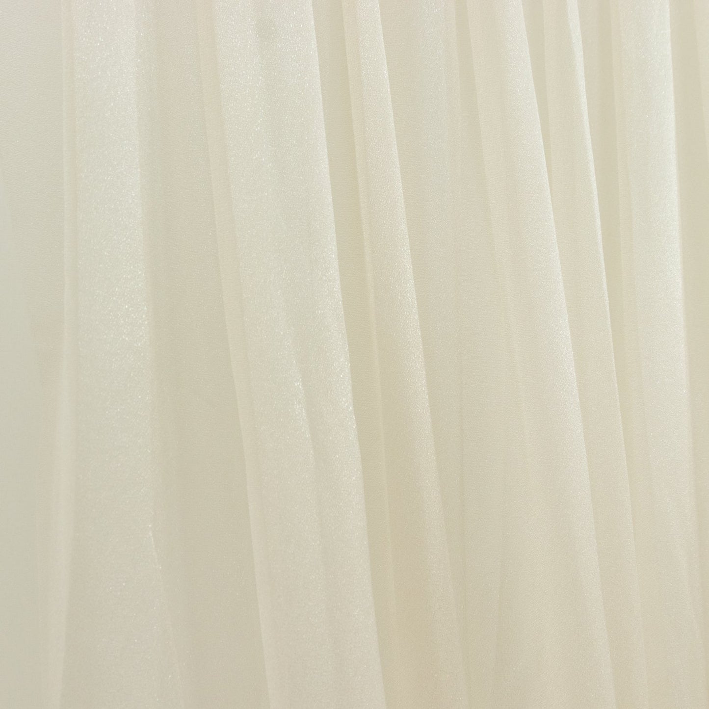 Beige Sheer Chiffon Valance Curtain 4ft x 5ft â€“  Wedding Arch Drape with Rod Pocket, Voile Backdrop Panel