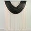 Black Sheer Chiffon Valance Curtain 4ft x 5ft â€“  Wedding Arch Drape with Rod Pocket, Voile Backdrop Panel