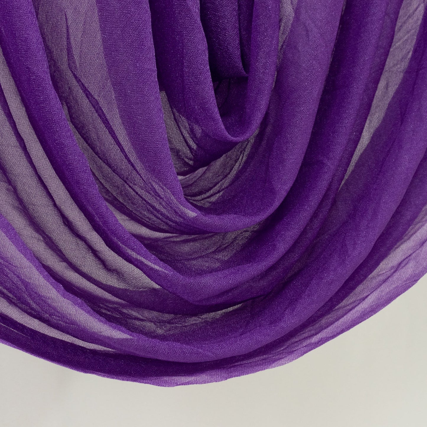 Purple Sheer Chiffon Valance Curtain 4ft x 5ft â€“  Wedding Arch Drape with Rod Pocket, Voile Backdrop Panel
