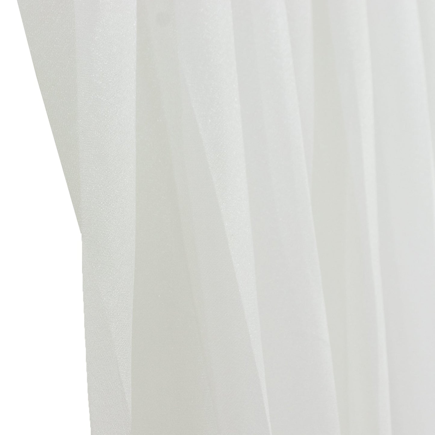 White Sheer Chiffon Valance Curtain 4ft x 5ft â€“  Wedding Arch Drape with Rod Pocket, Voile Backdrop Panel