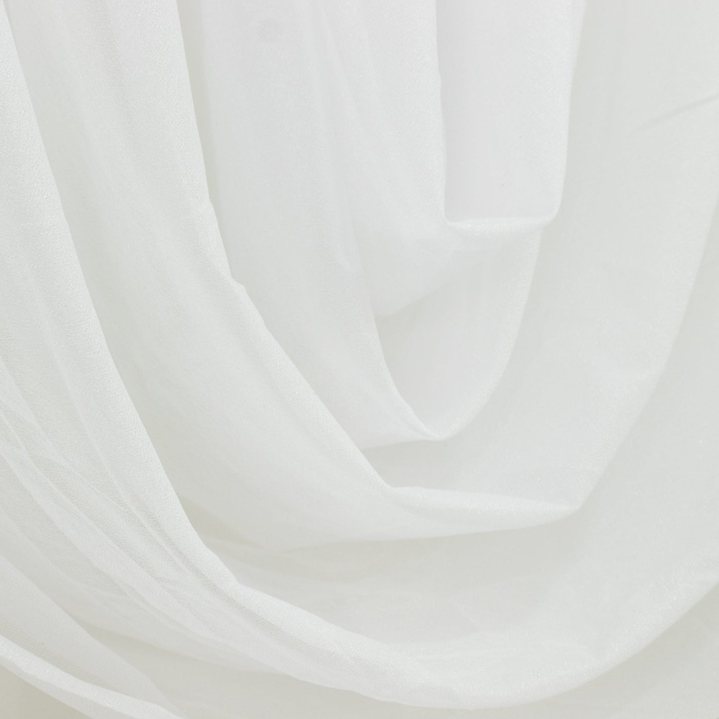 White Sheer Chiffon Valance Curtain 4ft x 5ft â€“  Wedding Arch Drape with Rod Pocket, Voile Backdrop Panel