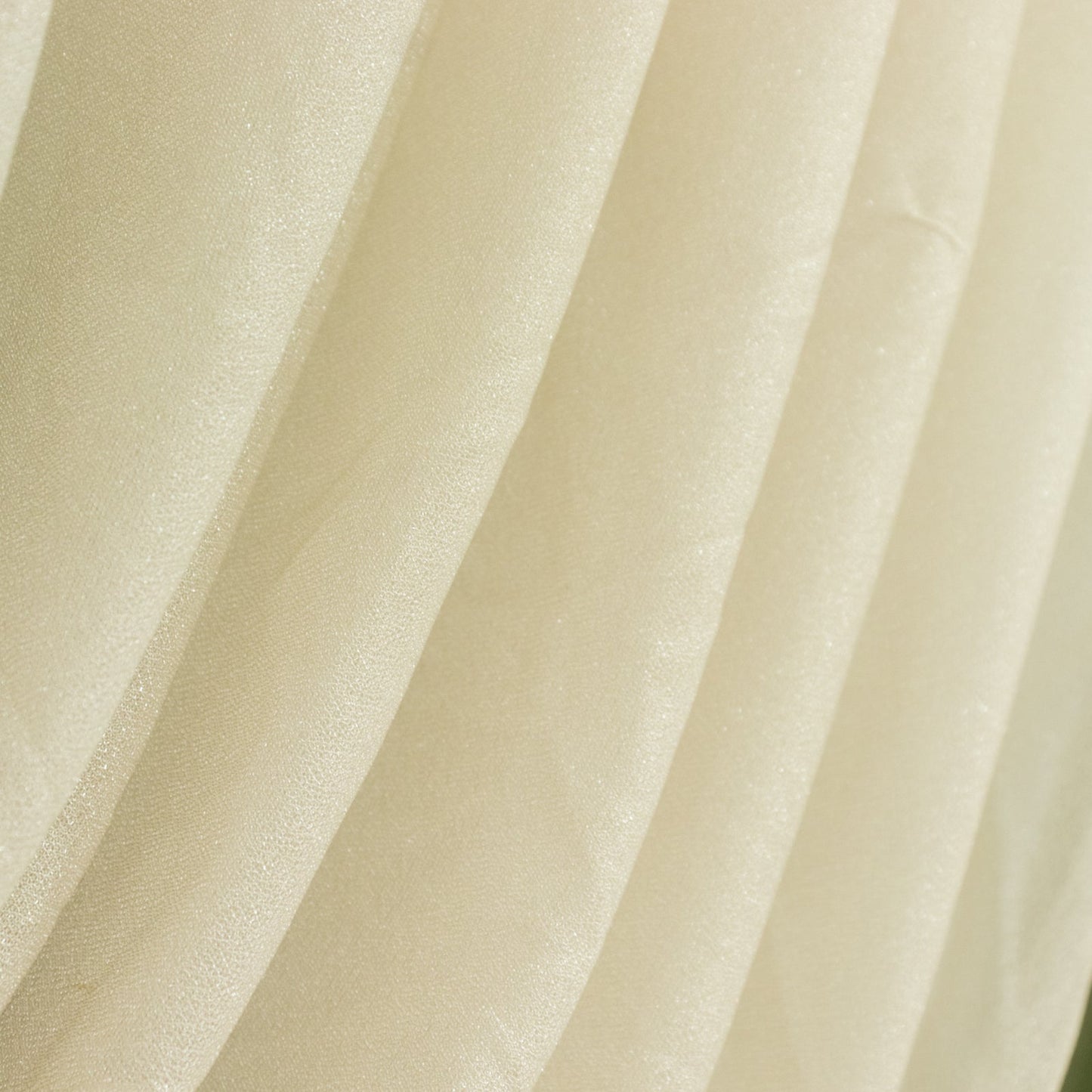 Beige Sheer Chiffon Valance Curtain 4ft x 6ft â€“  Wedding Arch Drape with Rod Pocket, Voile Backdrop Panel