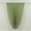 Dusty Sage Green Sheer Chiffon Valance Curtain 4ft x 6ft â€“  Wedding Arch Drape with Rod Pocket, Voile Backdrop Panel