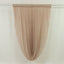 Taupe Sheer Chiffon Valance Curtain 4ft x 6ft â€“  Wedding Arch Drape with Rod Pocket, Voile Backdrop Panel