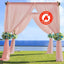 5ftx14ft Dusty Rose Chiffon Curtain Panel, Durable Flame Resistant Backdrop Ceiling Drapery With Rod Pocket
