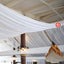 5ftx32ft White Chiffon Curtain Panel, Durable Flame Resistant Backdrop Ceiling Drapery With Rod Pocket