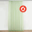 2 Pack Sage Green Sheer Chiffon Event Curtain Drapes, Durable Flame Resistant Organza Backdrop Event Panels With Rod Pockets - 10ftx10ft