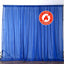 2 Pack Royal Blue Sheer Chiffon Event Curtain Drapes, Durable Flame Resistant Organza Backdrop Event Panels With Rod Pockets - 10ftx10ft