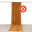 Gold Scuba Polyester Event Curtain Drapes, Durable Flame Resistant Backdrop Event Panel Wrinkle Free with Rod Pockets - 5ftx14ft