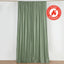 2 Pack Dusty Sage Green Scuba Polyester Event Curtain Drapes, Durable Flame Resistant Backdrop Event Panels Wrinkle Free with Rod Pockets - 10ftx10ft