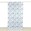 French Toile Polyester Backdrop Curtain â€“ Blue Floral 5ft x 10ft Rod Pocket Drape Panel