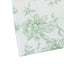 French Toile Polyester Backdrop Curtain â€“ Dusty Sage Green Floral 5ft x 10ft Rod Pocket Drape Panel