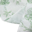 French Toile Polyester Backdrop Curtain â€“ Dusty Sage Green Floral 5ft x 10ft Rod Pocket Drape Panel