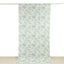 French Toile Polyester Backdrop Curtain â€“ Dusty Sage Green Floral 5ft x 10ft Rod Pocket Drape Panel