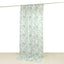 French Toile Polyester Backdrop Curtain â€“ Dusty Sage Green Floral 5ft x 10ft Rod Pocket Drape Panel