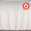 2 Pack Ivory Scuba Polyester Event Curtain Drapes, Durable Flame Resistant Backdrop Event Panels Wrinkle Free with Rod Pockets - 10ftx10ft