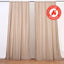 2 Pack Nude Scuba Polyester Event Curtain Drapes, Durable Flame Resistant Backdrop Event Panels Wrinkle Free with Rod Pockets - 10ftx10ft