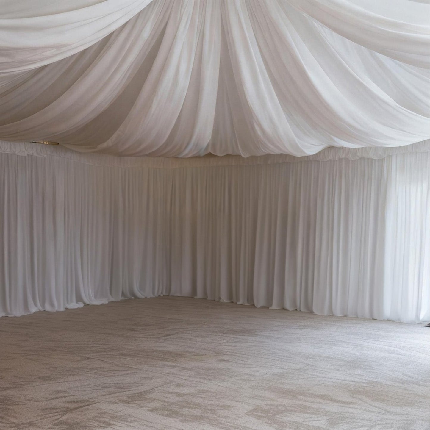 White Spandex Ceiling Drape Panel, 5ft x 32ft â€” Wrinkle-Free 4-Way Stretch Fabric, Extra-Long Curtain for Event Ceiling or Backdrop DÃ©cor