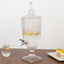 Vintage Cut Crystal Glass Drink Dispenser with Lid & Spigot â€“ Tall Beverage Server, Vertical Panel & Floral Design, 3L