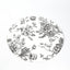 10-Pack Disposable Table Placemats in French Toile Print 13" in Matte White/Black - Chic Floral Cardboard Placemats for Stylish Table Setting